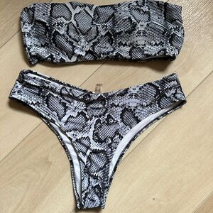Zaful Snake Print Bikini Set